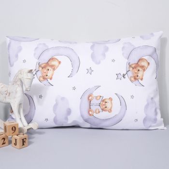 Medvilninis pagalvės užvalkalas Mėnulis, 40x60 cm|Kūdikio miegas ir priežiūra|TavoSapnas