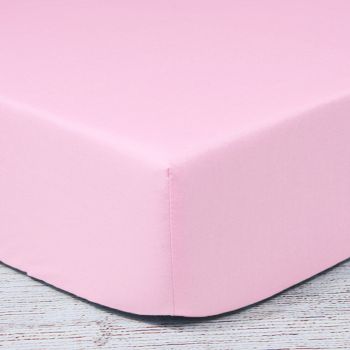 Medvilninė paklodė su guma Rožinė, 70x140 cm|70x140 cm čiužiniui|TavoSapnas