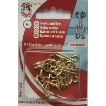 Užsegimai aukso, 18x20mm|Priedai siuvimui|TavoSapnas