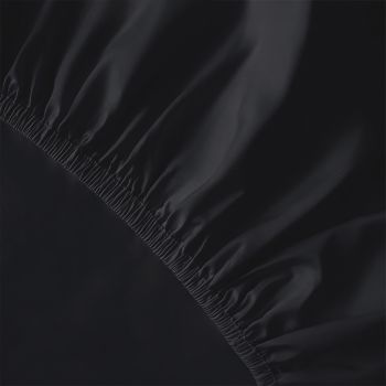 Pure Collection satino paklodė su guma BLACK, 180x200 cm|Patalynė|TavoSapnas