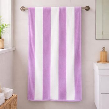 Rankšluostis Violet Stripes, 70x140 cm|Prekės namams|TavoSapnas