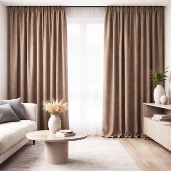 Naktinės užuolaidos audinys Rio Cocoa, aukštis 290 cm|Užuolaidos|TavoSapnas