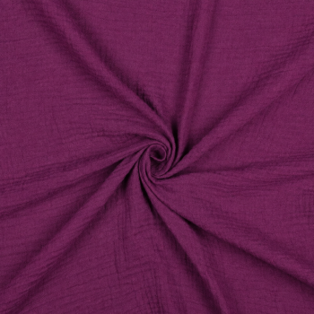 Double gauze muslinas, slyvų violetinis|Audiniai|TavoSapnas