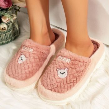 Moteriškos šlepetės su kailiuku Bear, 36 dydis|Prekės namams|TavoSapnas