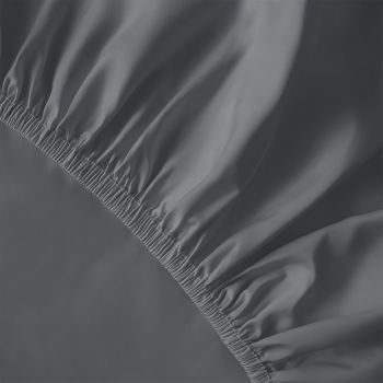 Pure Collection satino paklodė su guma DARK GREY, 200x220 cm|Patalynė|TavoSapnas