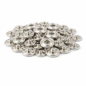 Spaudės prisiuvamos sidabro, 15mm (6 vnt.)|Spaudės|TavoSapnas