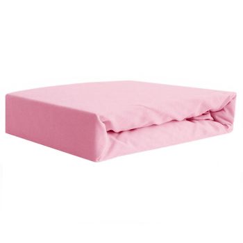 Trikotažinė paklodė su guma, rožinė, 90x200 cm|Patalynė|TavoSapnas