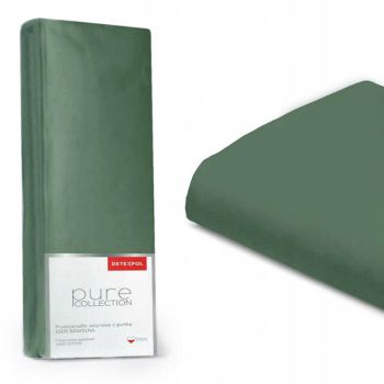 Pure Collection satino paklodė su guma GREEN, 160x200 cm|Patalynė|TavoSapnas