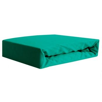 Trikotažinė paklodė su guma Exclusive, žalia, 90x200 cm|Patalynė|TavoSapnas
