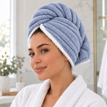Plaukų rankšluostis-turbanas Madam, jeans|Namų tekstilė|TavoSapnas