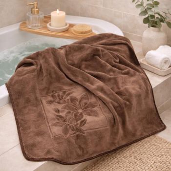 Mikropluošto rankšluostis Ruda gėlė, 70x140 cm|Prekės namams|TavoSapnas