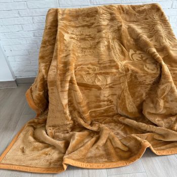 Storas pliušinis pledas Geltonas Pasaulis, 200x240 cm|Patalynė|TavoSapnas