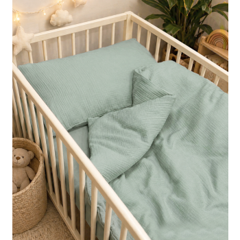 Muslino (double gauze) patalynės komplektas Mint Dreams, 90x120, 40x60 cm|90x120 cm |TavoSapnas