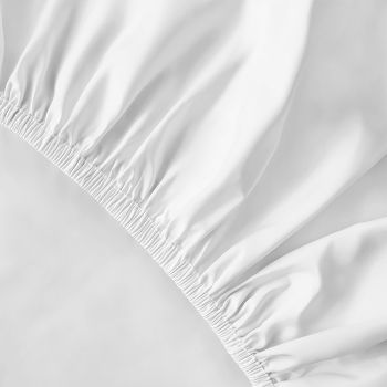 Pure Collection satino paklodė su guma WHITE, 200x220 cm|Patalynė|TavoSapnas