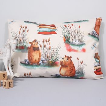 Medvilninis pagalvės užvalkalas Capibara, 40x60 cm|Kūdikio miegas ir priežiūra|TavoSapnas