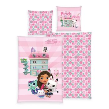 Patalynės komplektas Gabby's Dollhouse, 135x200, 80x80 cm|Vaikiška patalynė|TavoSapnas