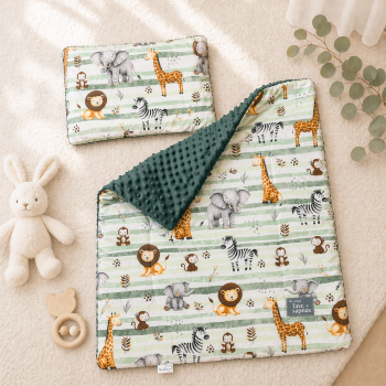 Minky komplektas vežimėliui Zoo|Vasarinio šiltumo|TavoSapnas