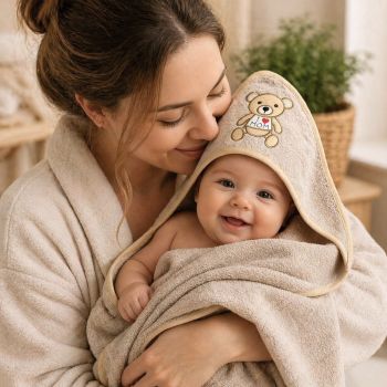 Rankšluostis su gobtuvu I Love Mom, 100x100 cm|Prekės namams|TavoSapnas