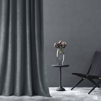 Matuojama veliūrinė užuolaida Dark Grey, aukštis 285 cm|Užuolaidos|TavoSapnas